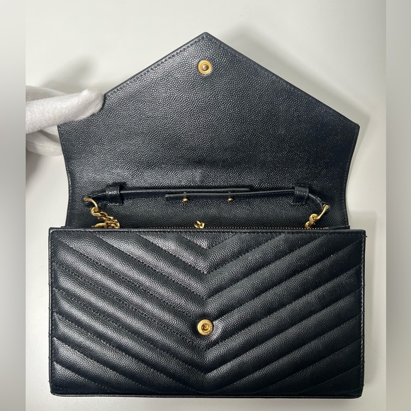 Saint Laurent YSL Classic Cassandre Envelope WOC Wallet On Chain Crossbody Purse - Picture 12 of 16